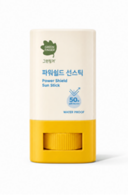 그린핑거 유아용 파워쉴드 선스틱 워터프루프 SPF50+ PA++++, 18g