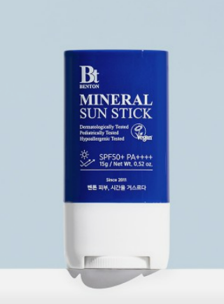 [벤튼] 무기자차 선스틱 SPF50+/PA++++ 15g 끈적임없는 보송 스틱썬크림 골프