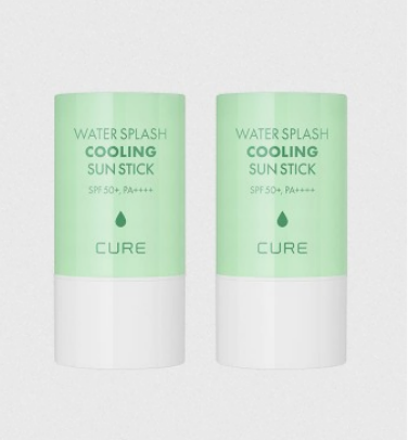 [김정문알로에] 워터 스플래쉬 쿨링 선스틱 (SPF50) 23g, 2개