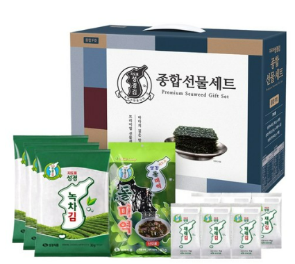추석명절선물 지도표성경김 선물세트, 김부터 미역까지 한 상자 구성