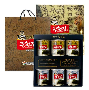추석명절선물 광천김세트, 재래김 3캔·파래김 3캔 구성과 가격