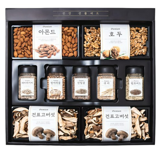추석명절선물 고민될 때 자연다움 견과류·잡곡세트·건버섯 8종 구성