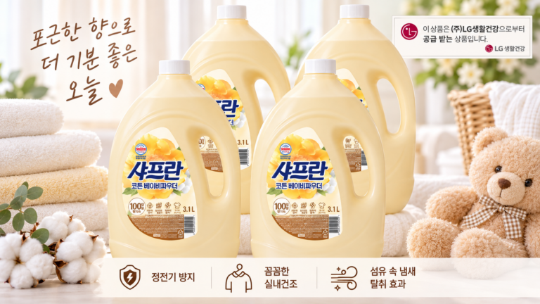 샤프란 코튼 베이비파우더 섬유유연제 향 추천, 빨래 후 포근한 향이 좋은 이유
