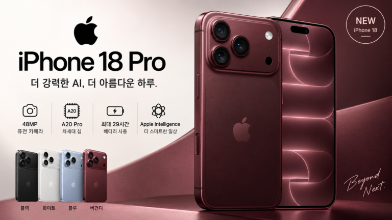 아이폰 18 프로 사전예약 가격, 출시일 디자인 버건디 색상 총정리