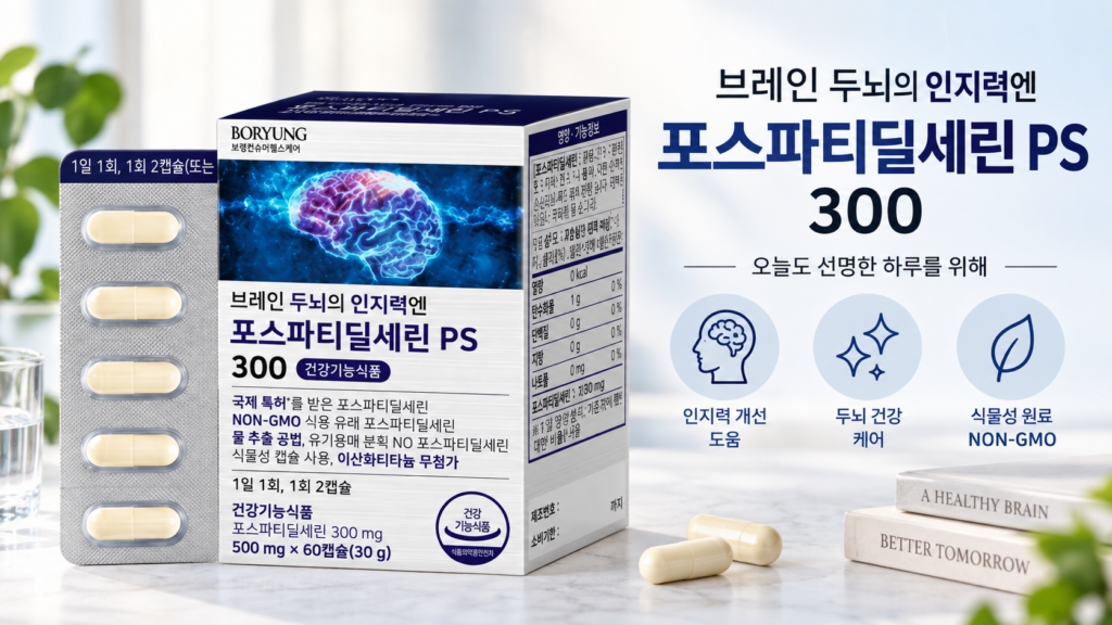 포스파티딜세린 효능과 성분은? 보령 뇌혈관영양제 추천 제품 이미지