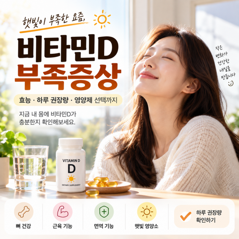 비타민D 부족증상과 효능, 하루 권장량은 얼마? 영양제 함량 비교