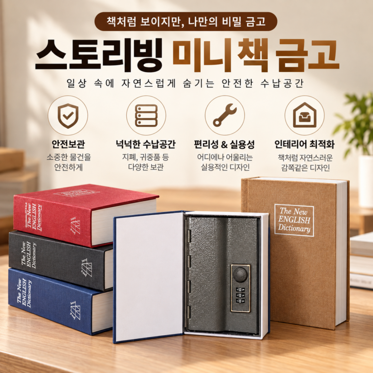 소형 비밀 금고 추천, 스토리빙 미니 책 금고