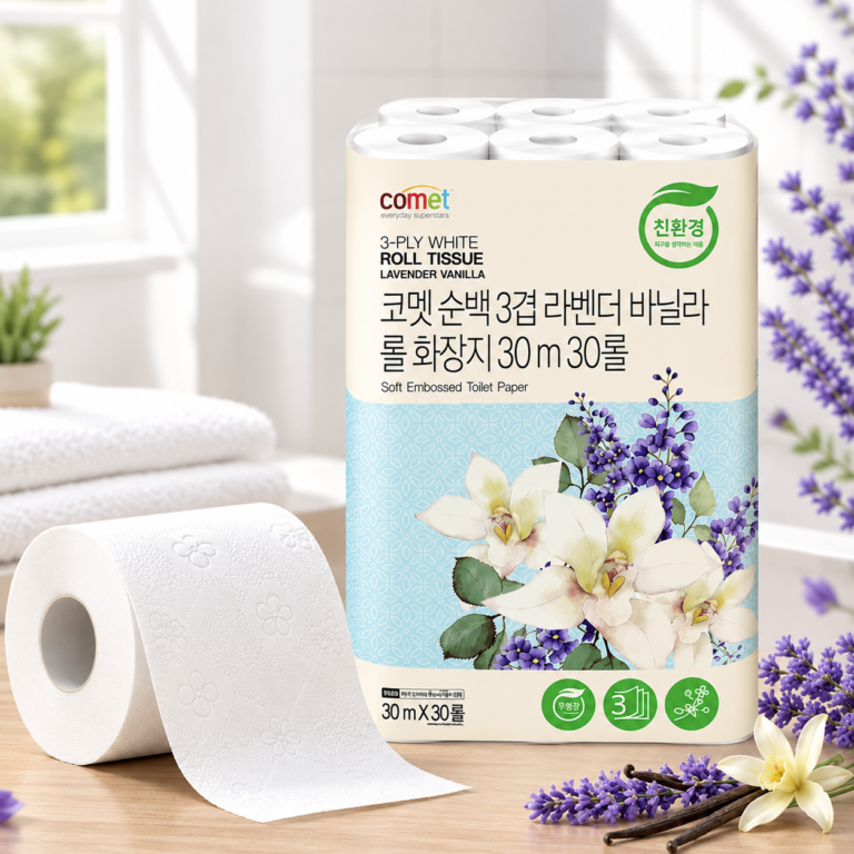 코멧 순백 롤화장지 3겹 30m 30롤 구성