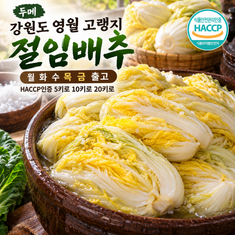 강원도 영월 고랭지 절임배추 20키로, 두메 5kg 10kg 가격까지
