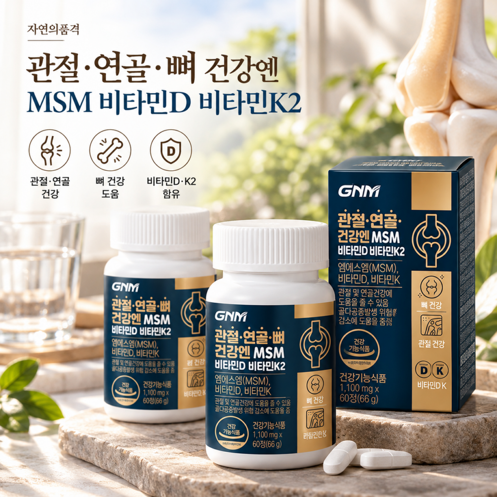무릎 관절 연골 영양제, 자연의품격 뼈건강엔 MSM 제품 이미지