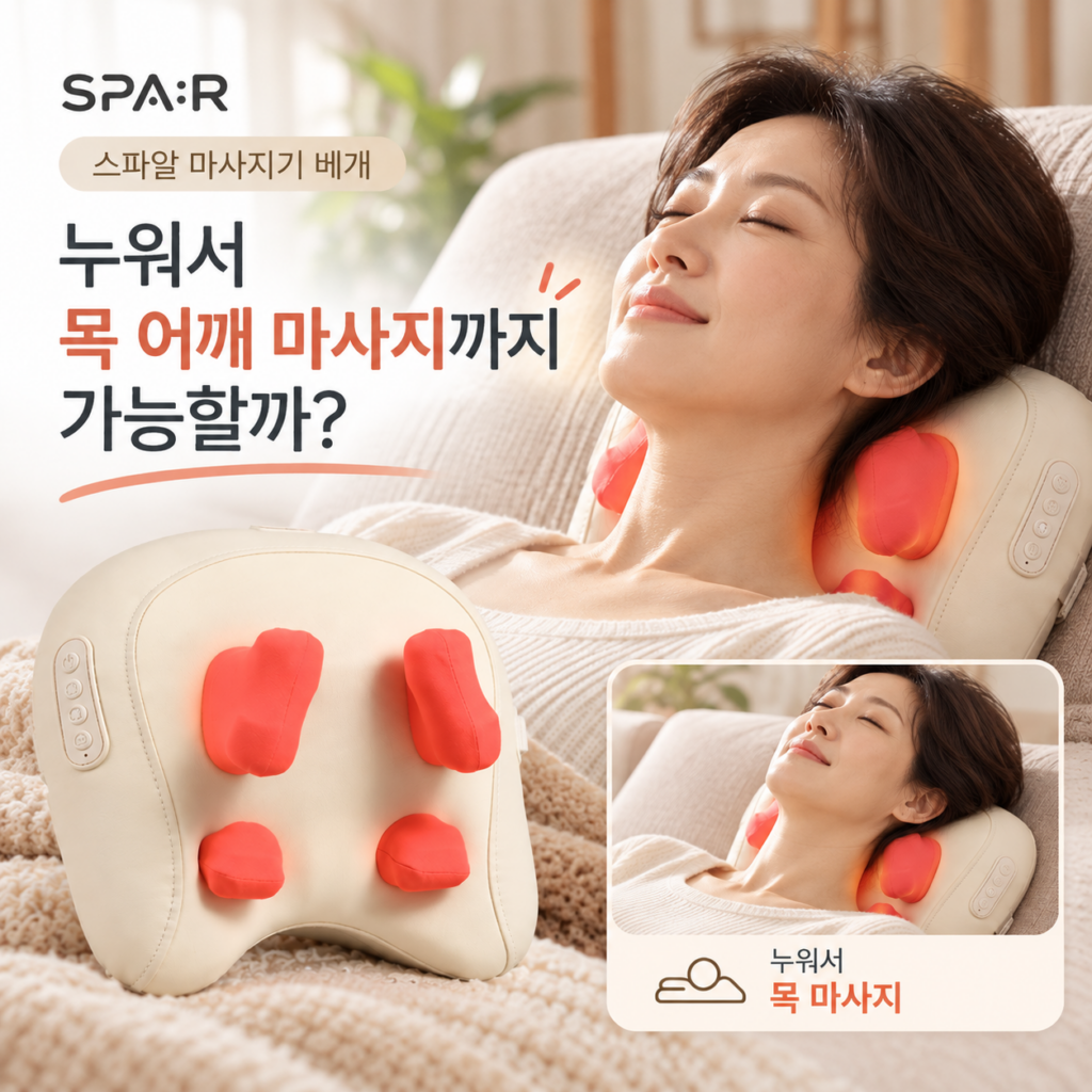 스파알 마사지기 베개, 누워서 목 어깨 마사지까지 가능할까? 제품 이미지