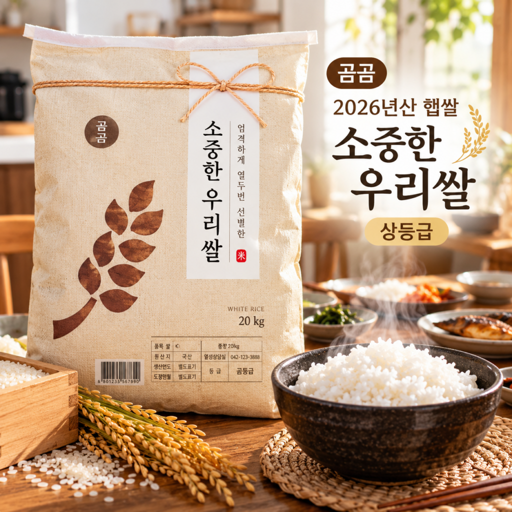 쌀 20kg 상등급 추천, 곰곰 소중한 우리쌀 제품 이미지